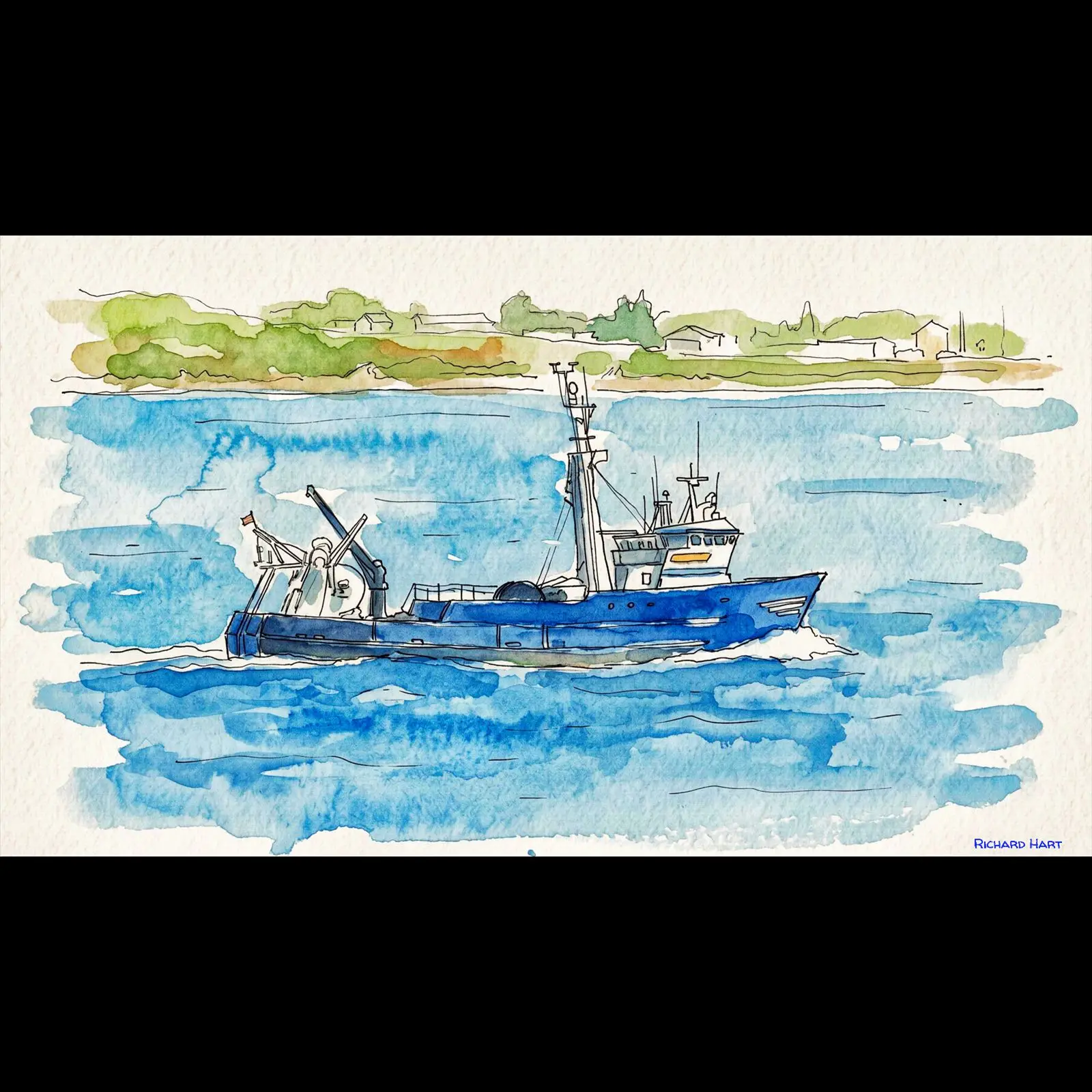 F/V Dominator  leaving