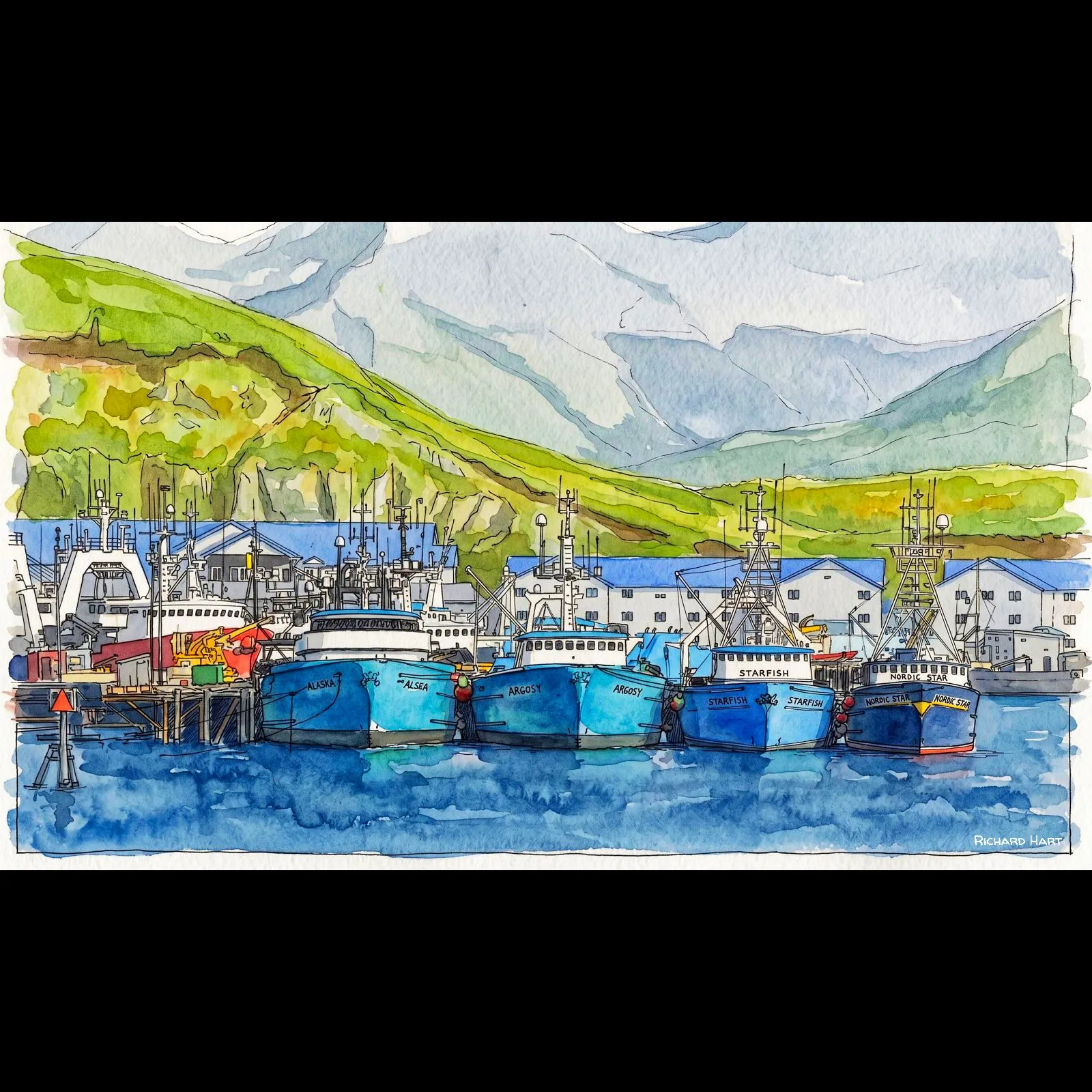 Dutch Harbor Dock Scene