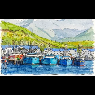Dutch Harbor Dock Scene