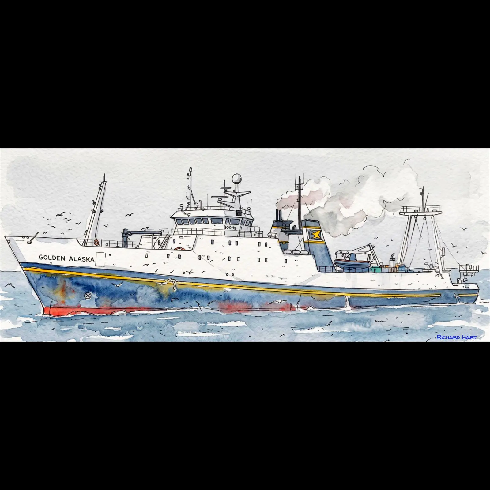 Golden Alaska at Sea