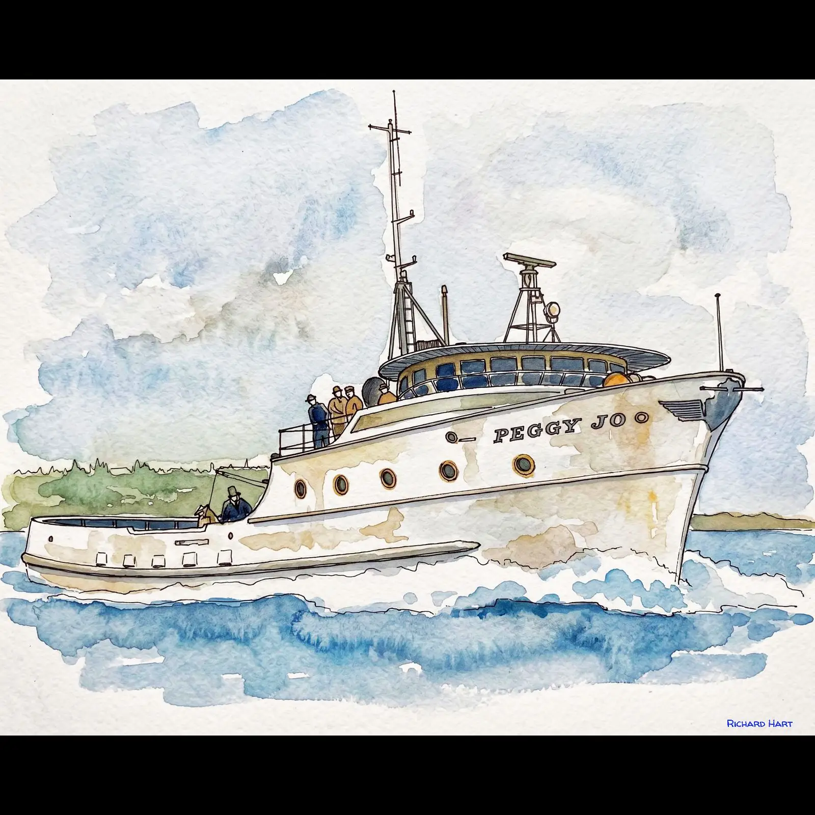 Old Peggy Jo at sea 