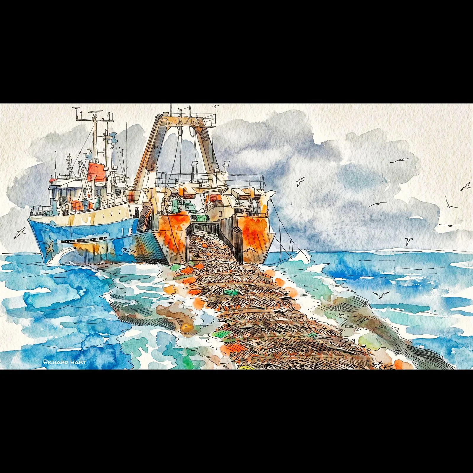 Trawler with Cod End