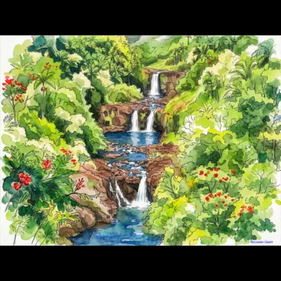Akaka Falls at Mid Day