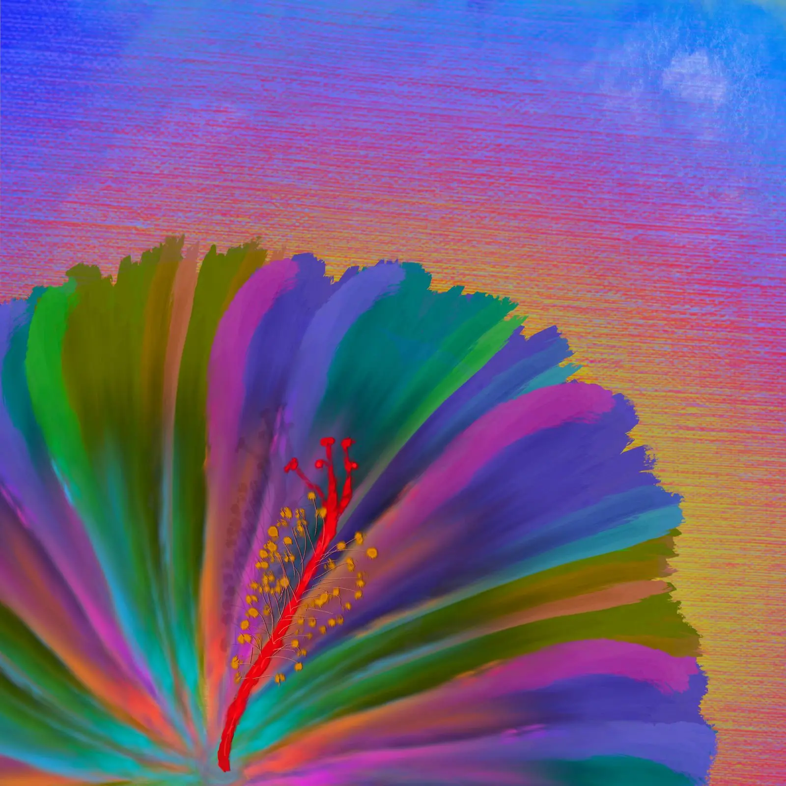 Rainbow HibiscusX3