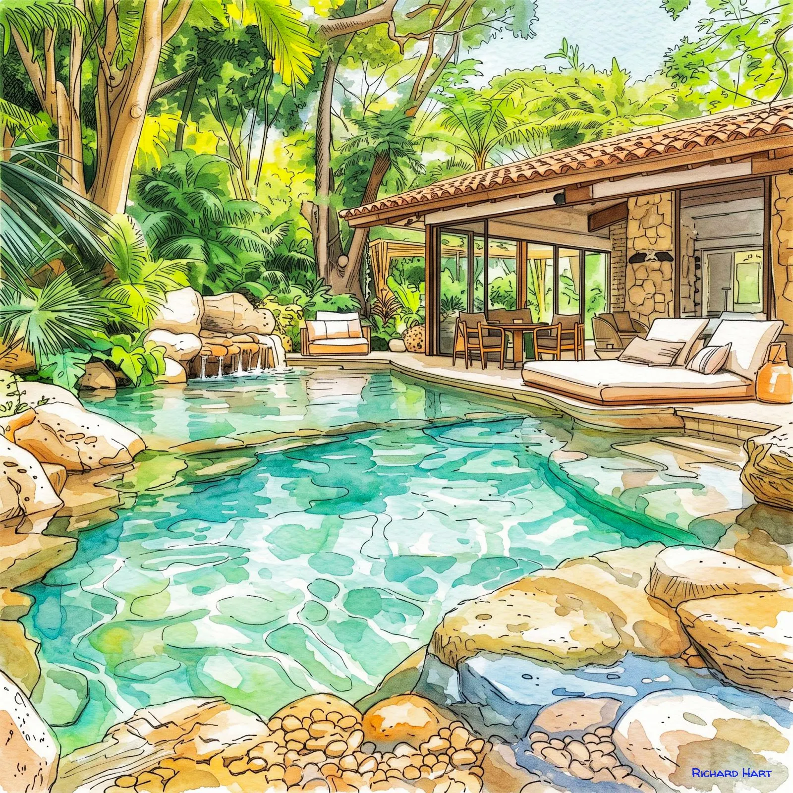 near pool