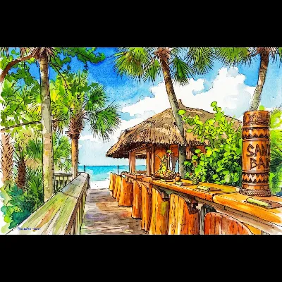 Bally JS Tiki Sand Bar