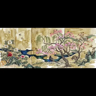 Pheasant and Cherry Tree