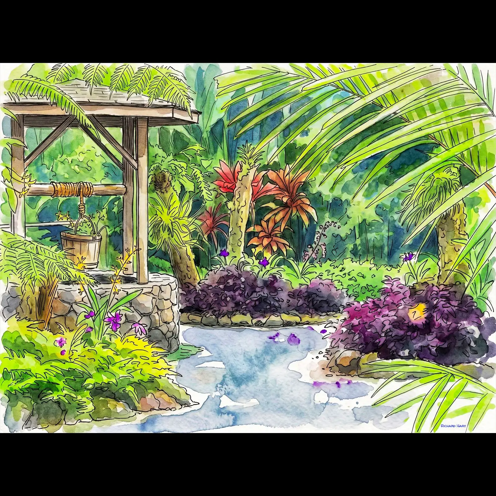 wishing well at htbg_Richard_Hart
