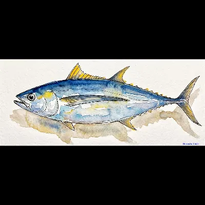 Yellowfin Tuna and Shadow