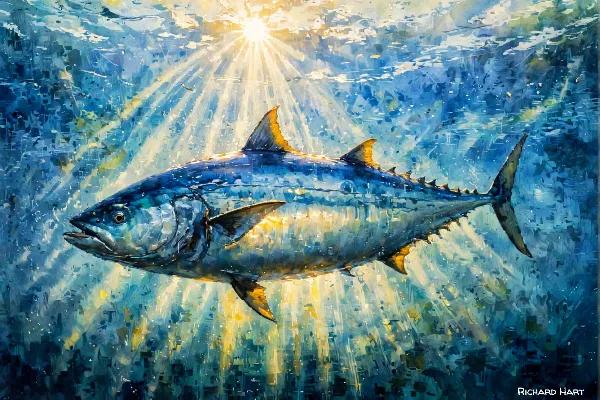 Yellowfin Tuna Sunburst by Richard Hart