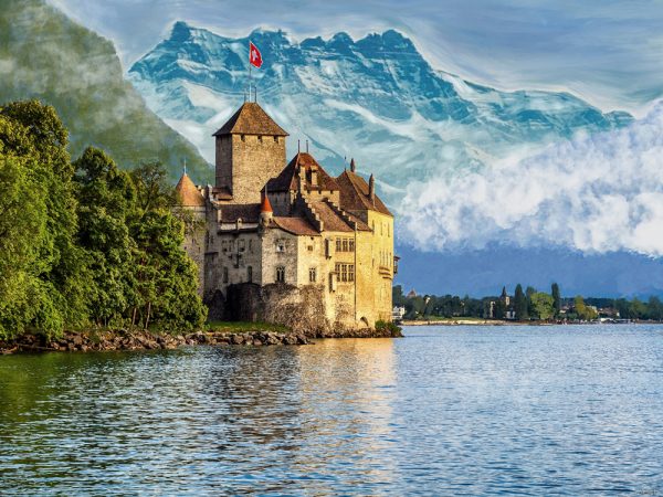 Chillon Castle - Lake Geneva Switzerland by Richard Hart
