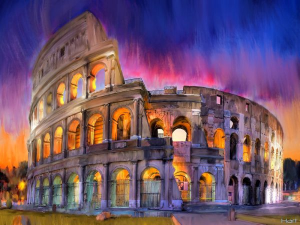 Il Colosseo a Roma by Richard Hart
